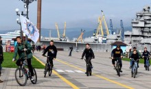 День народного единства курсанты Морского колледжа Ушаковки отметили массовым вело-заездом
